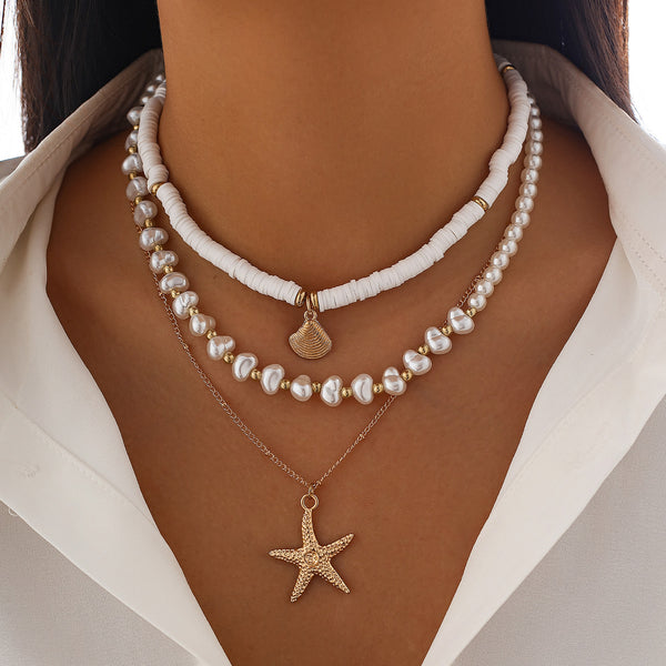 Boho Beach Holiday Layered Necklace