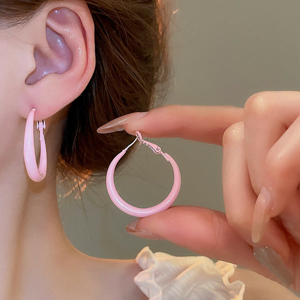 Lightweight Colorful Hoop Earrings