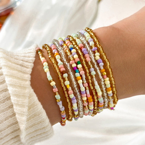 Boho Style Colorful Beaded Bracelet Set