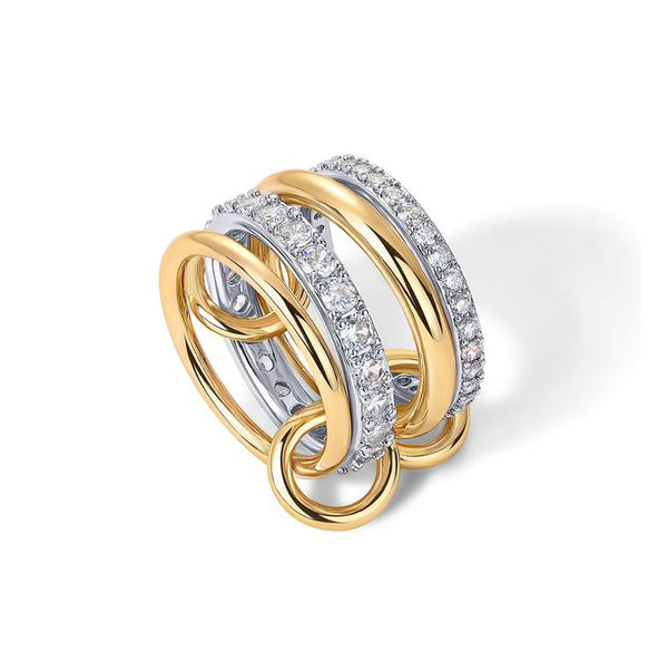 4-Layer Interlocking Zircon Stackable Ring