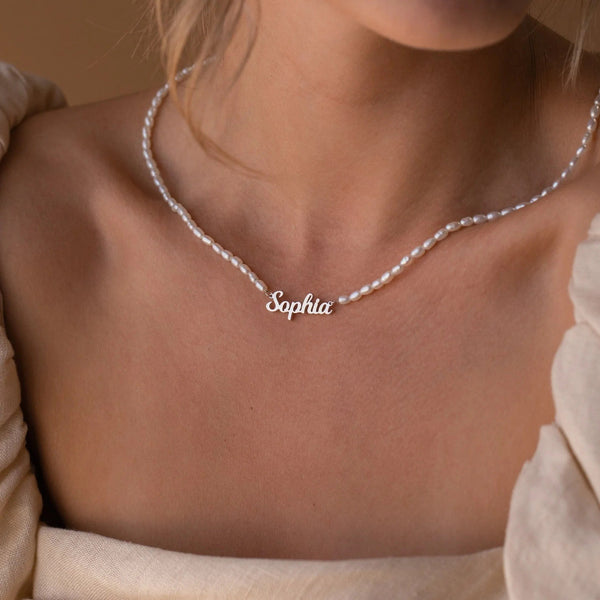 Personalized Name Pearl Necklace