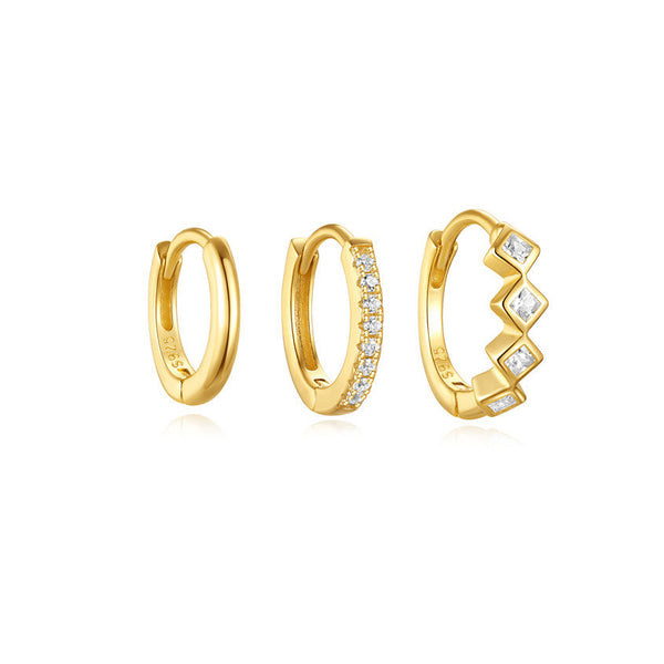 3-Piece Stacking Hoop Earrings Set