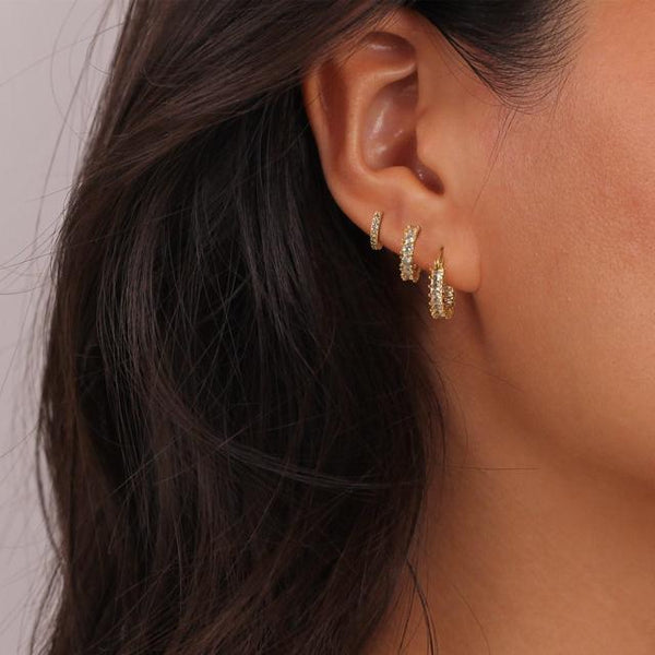 Chunky Small Gold Huggie Hoop Earrings
