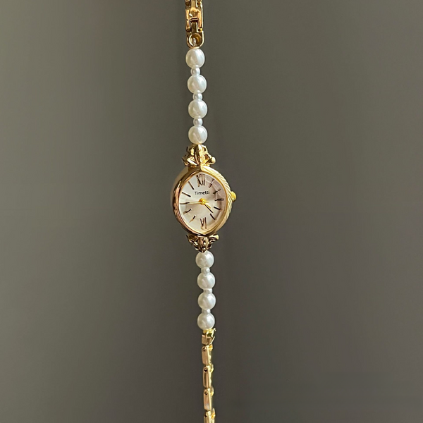 Pretty Pearl Quartz Bracelet Watch