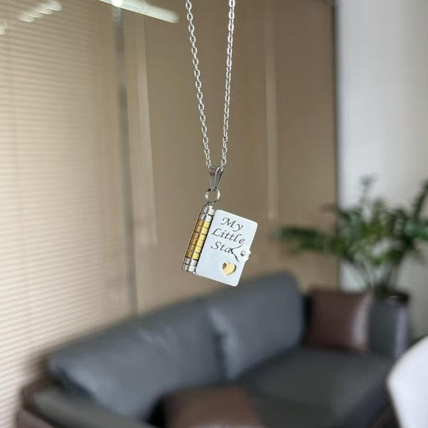 “My Little Star” Book Locket Necklace – Gift for Daughter or Son