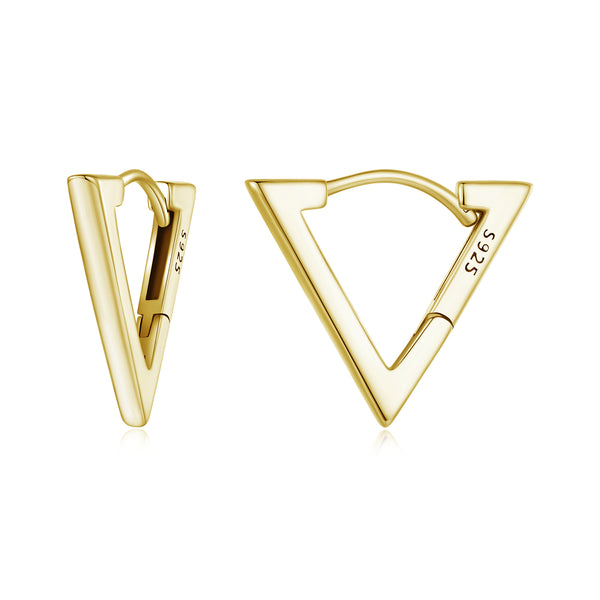 Triangle Silver Ear Buckles