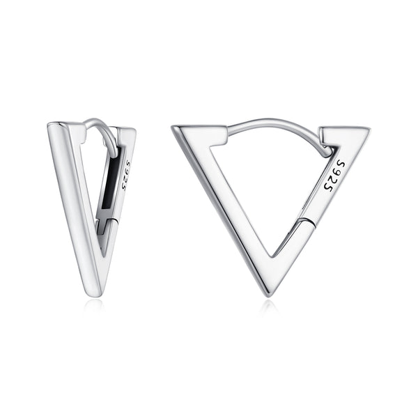 Triangle Silver Ear Buckles