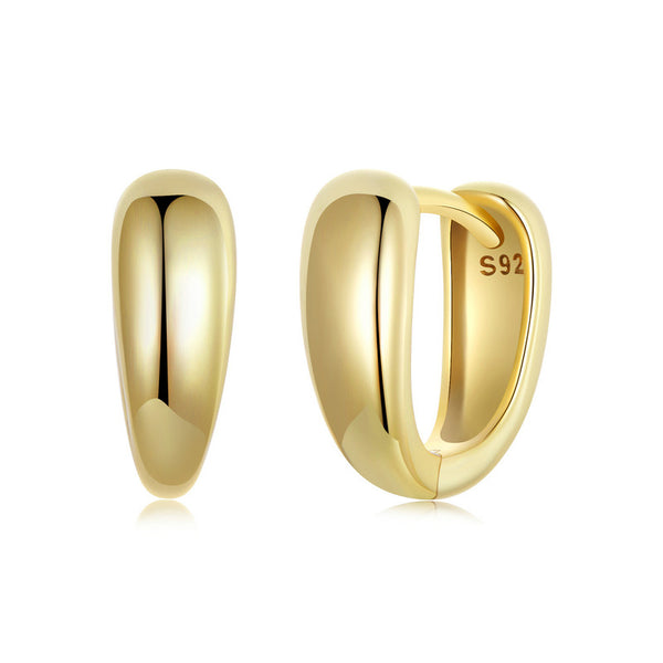 Classic Mini Roll Gold Silver Hoop Earrings