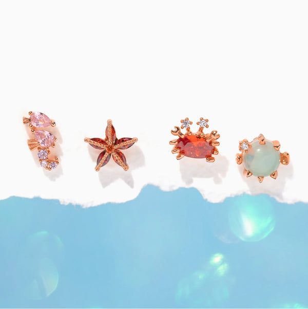 Adorable Ocean Design Earrings Set
