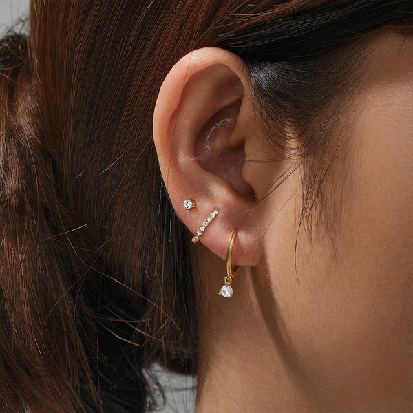 3-Piece Minimalist Hoop Earrings Set