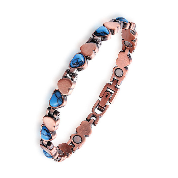 Copper Magnetic Stone Bracelet with Adjustment Tool