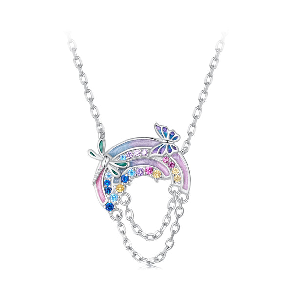 Fantasy Rainbow Silver Necklace