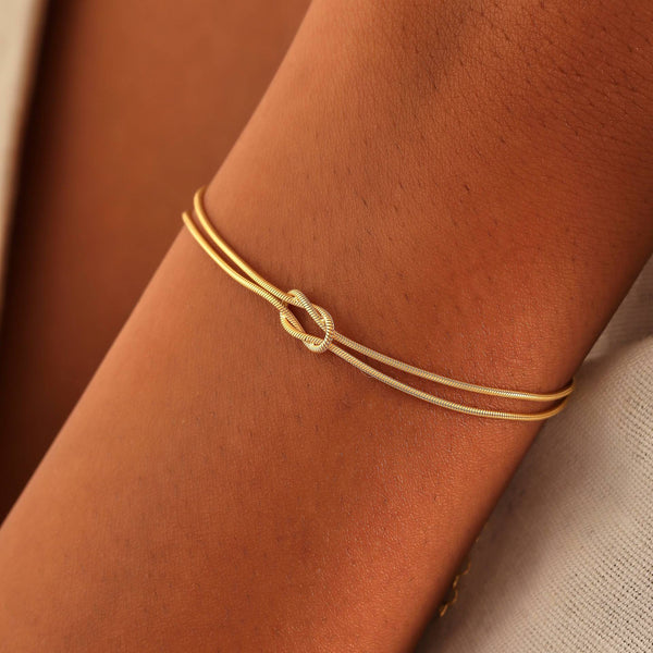 Minimalist Knot Together Bracelet