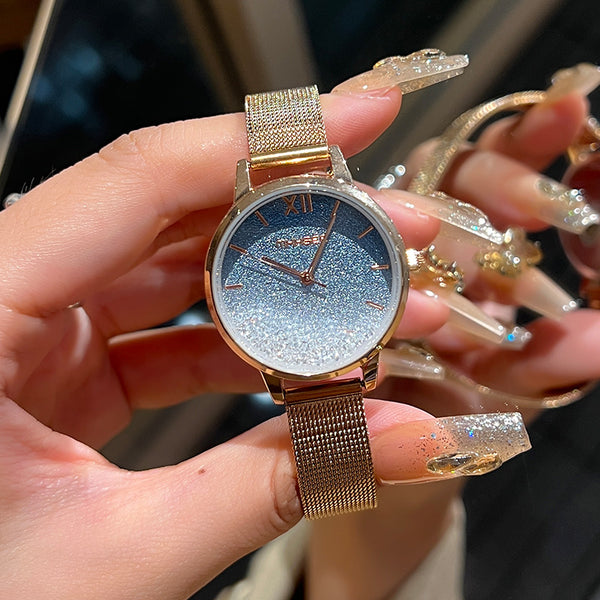 Water-Resistant Shimmering Starry Sky Watch